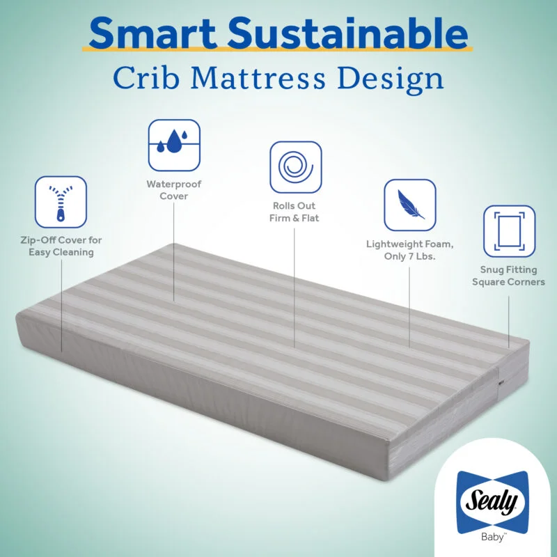 Sealy Butterfly 2-Stage Crib Mattress smart sustainable crib mattress design