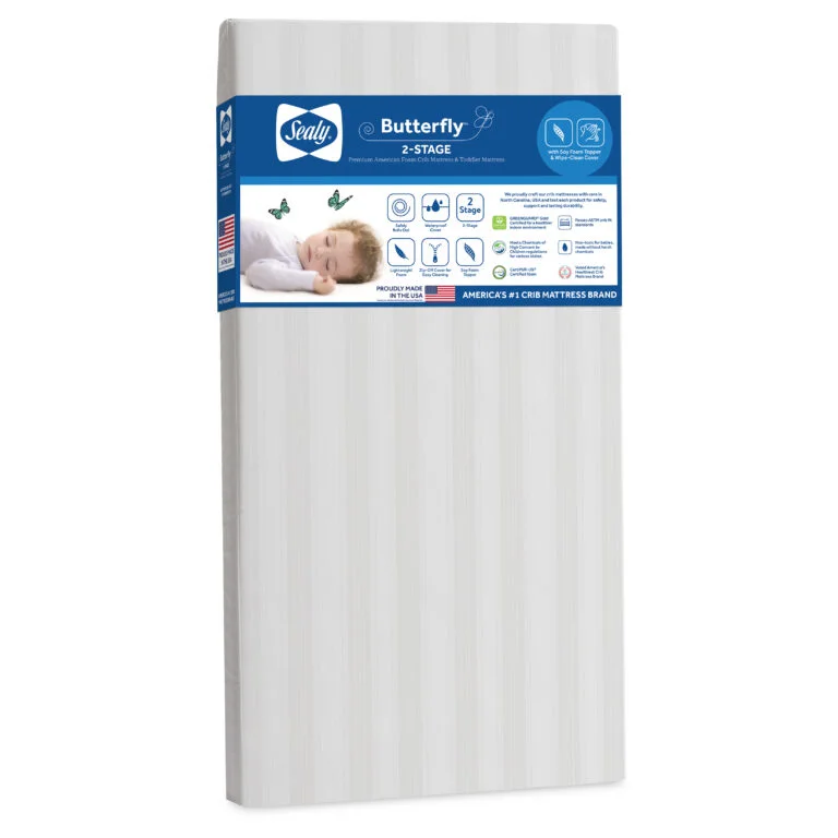 Sealy Butterfly 2-Stage Crib Mattress Product Image