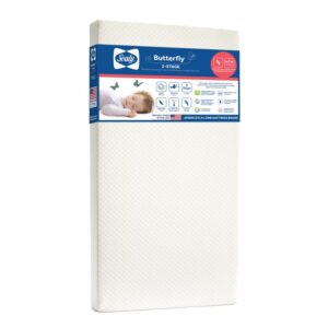 Sealy Butterfly 2-Stage Breathable Knit Crib Mattress