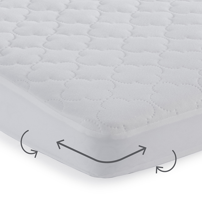 Sealy Waterproof Protection Mini Crib Mattress Pad - White Image 5