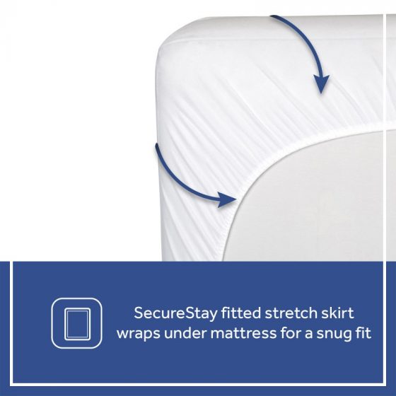 Sealy® FreshFlow™ Breathable Waterproof Crib Mattress Pad - White Image 5