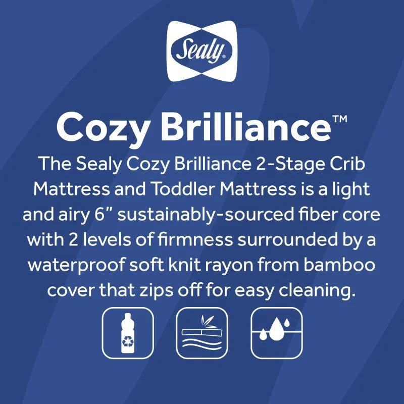 Sealy Cozy Brilliance 2-Stage Crib Mattress is the best brand of crib mattresses for babies.