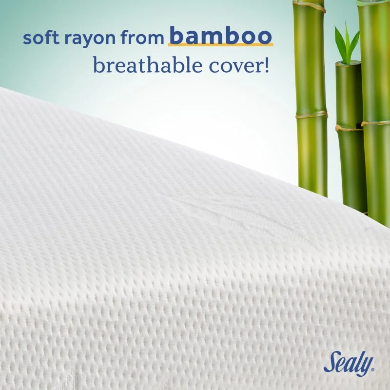 Sealy Cozy Brilliance 2-Stage Crib Mattress soft rayon from bamboo breathable cover