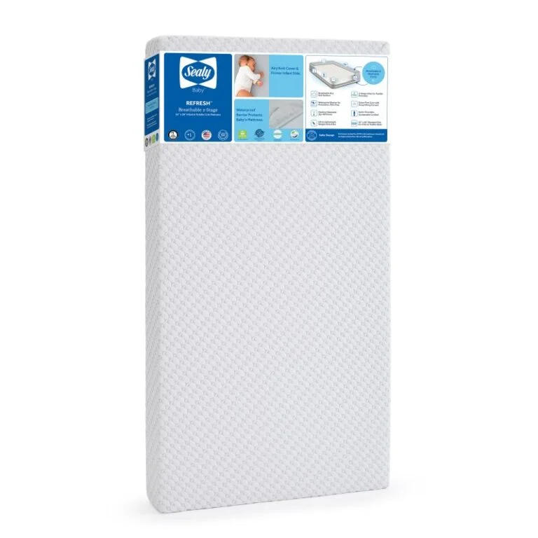 Sealy Refresh 2-Stage Crib Mattress whitesweep image