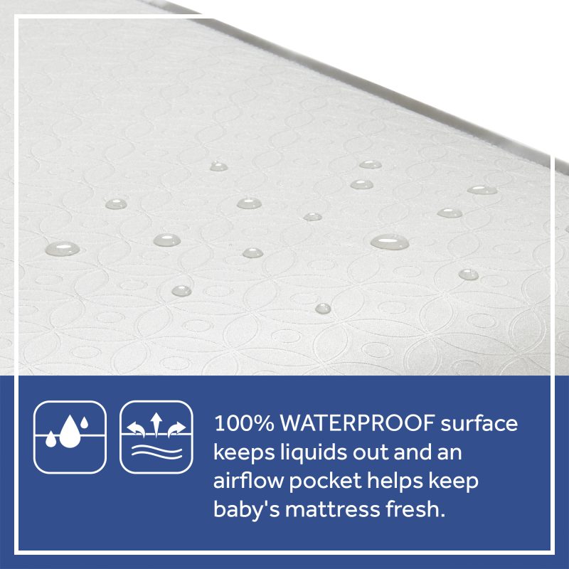 Sealy Antibacterial Mini Crib Mattress - Beige Image 3