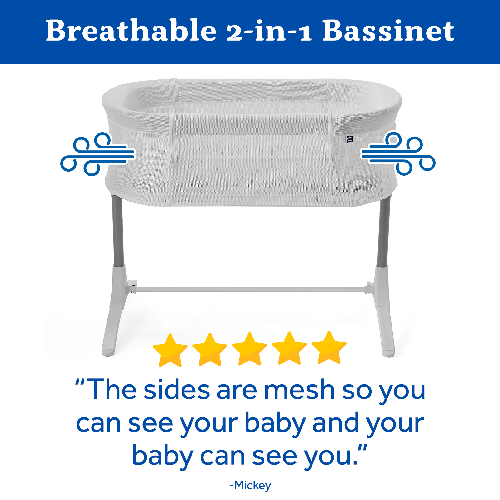 Sealy Airy Dreams | Baby Bassinet | Baby Bedside Sleeper