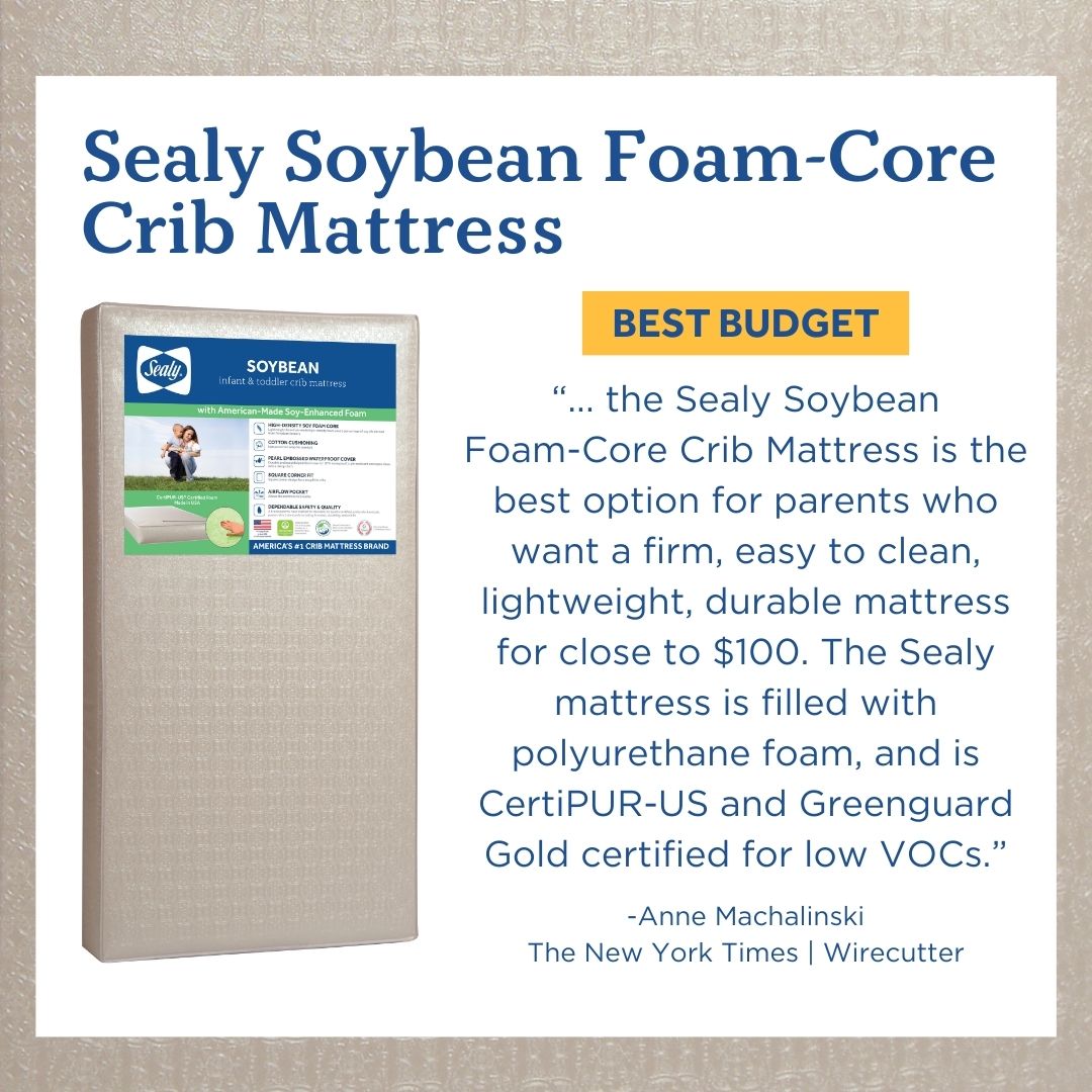 Sealy Soybean Foam-Core 2-Stage Crib Mattress Best Budget Mattress - New York Times