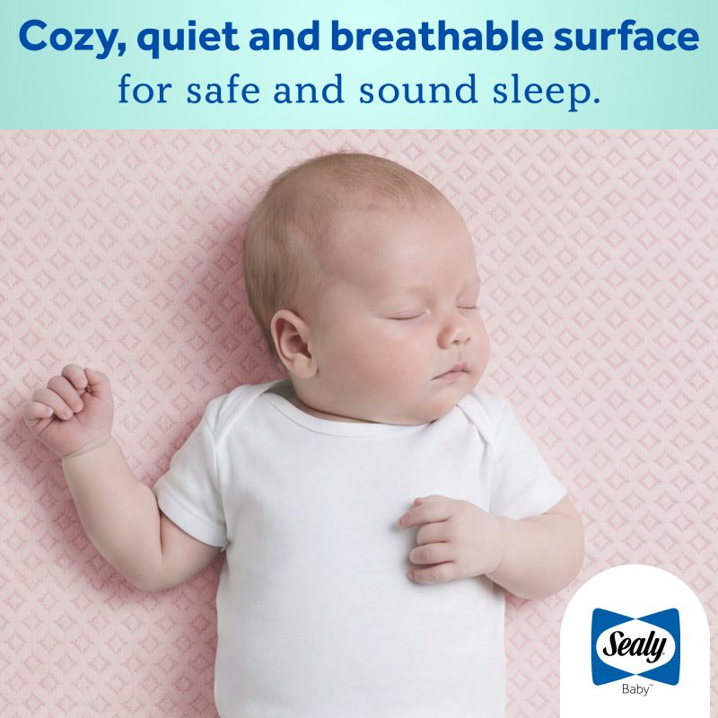 Sealy Omni-Breathe Crib Mattress - Pink Diamonds Image 12