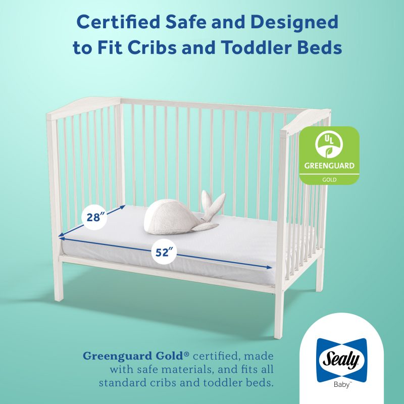Sealy Omni-Breathe Crib Mattress - Pink Diamonds Image 15