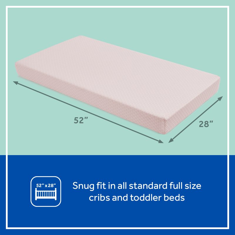 Sealy Omni-Breathe Crib Mattress - Pink Diamonds Image 4