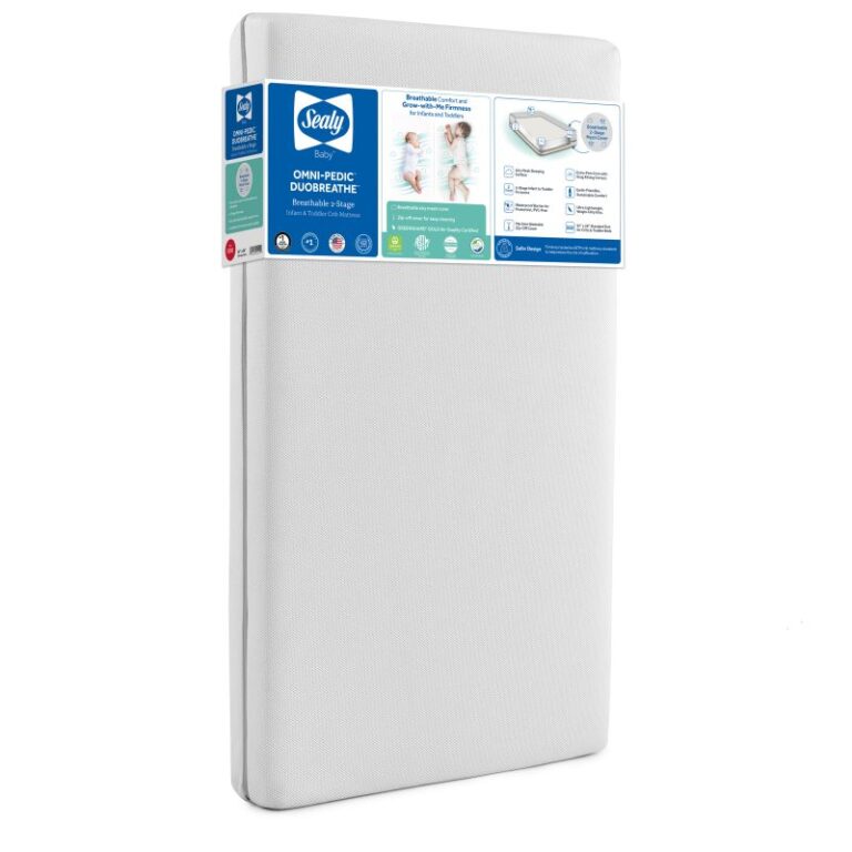 Sealy OmniPedic DuoBreathe 2-Stage Breathable Mesh Crib Mattress & Toddler Mattress