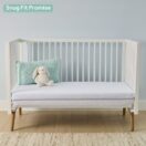 Sealy DuoBreathe 2-Stage Breathable Mesh Crib Mattress snug fit in baby crib Thumbnail