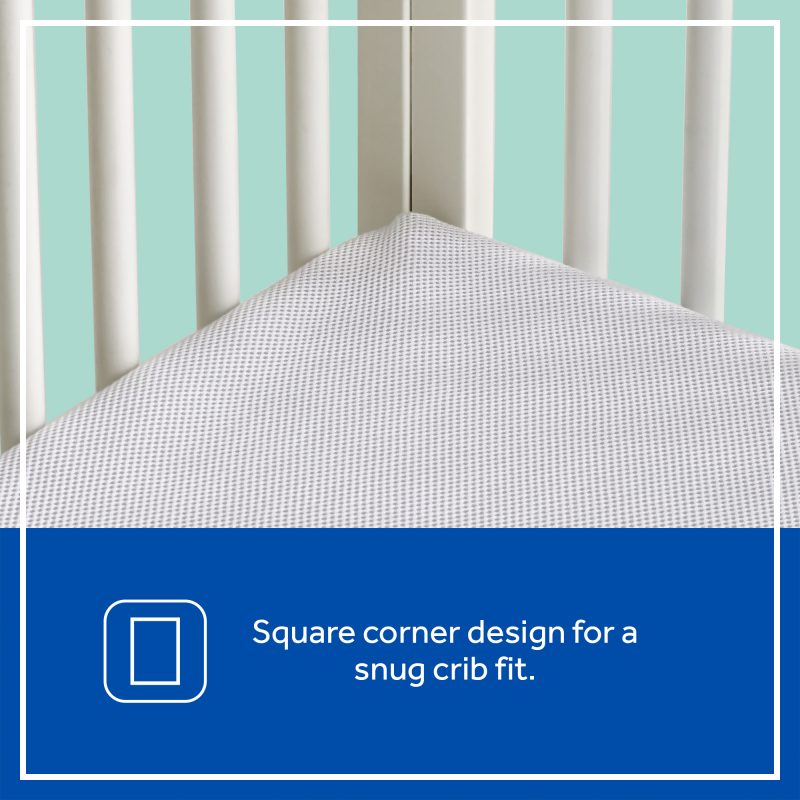 Sealy DuoBreathe 2-Stage Breathable Mesh Crib Mattress snug fit corners