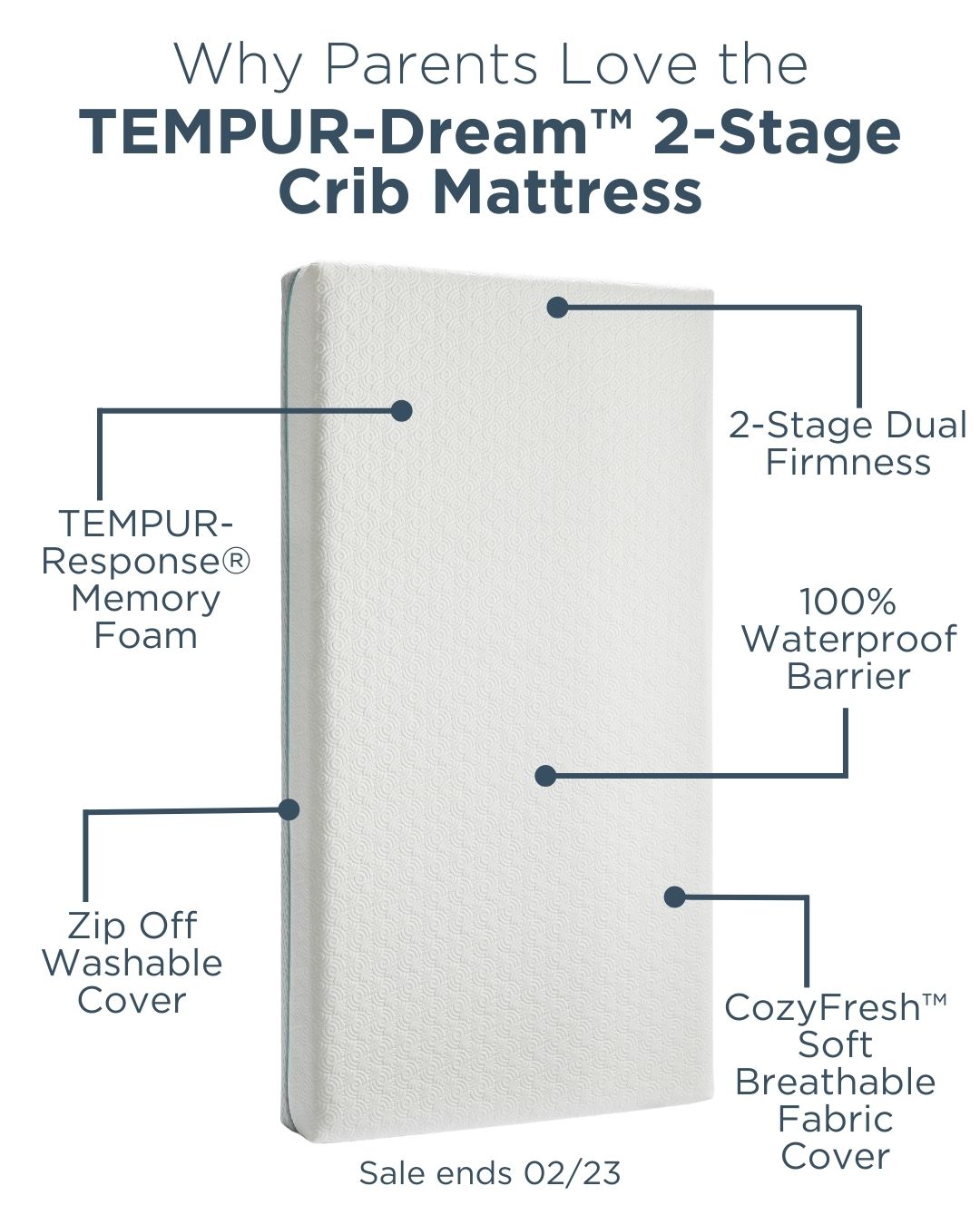 Tempur-Dream 2-Stage crib mattress