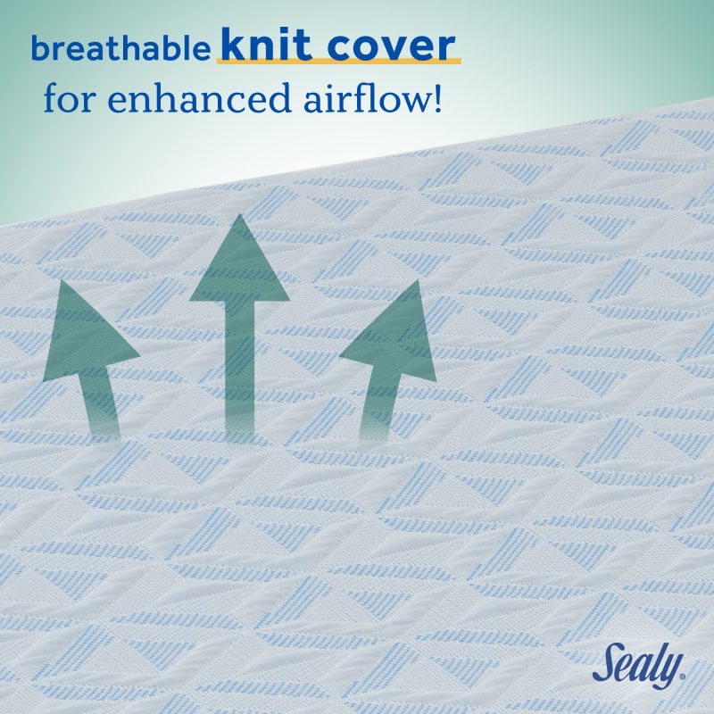 Sealy 2Cool Breathable & Cooling Crib Mattress has a breathable knit cover