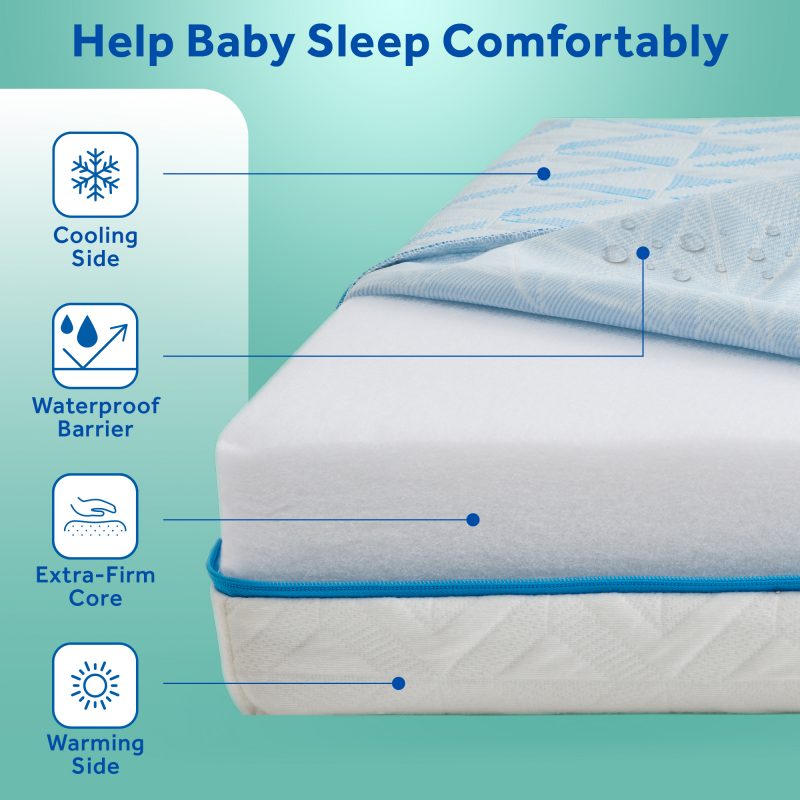 Sealy 2Cool Breathable & Cooling Crib Mattress help baby sleep comfortably