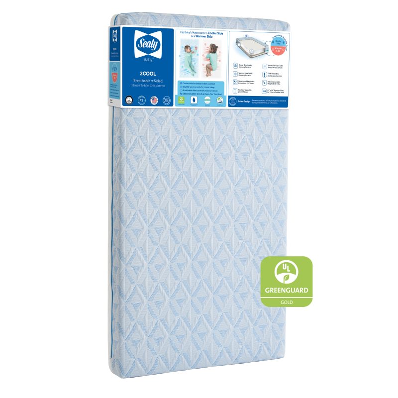 Sealy 2Cool Breathable & Cooling Crib Mattress with GreenGuard Gold logo
