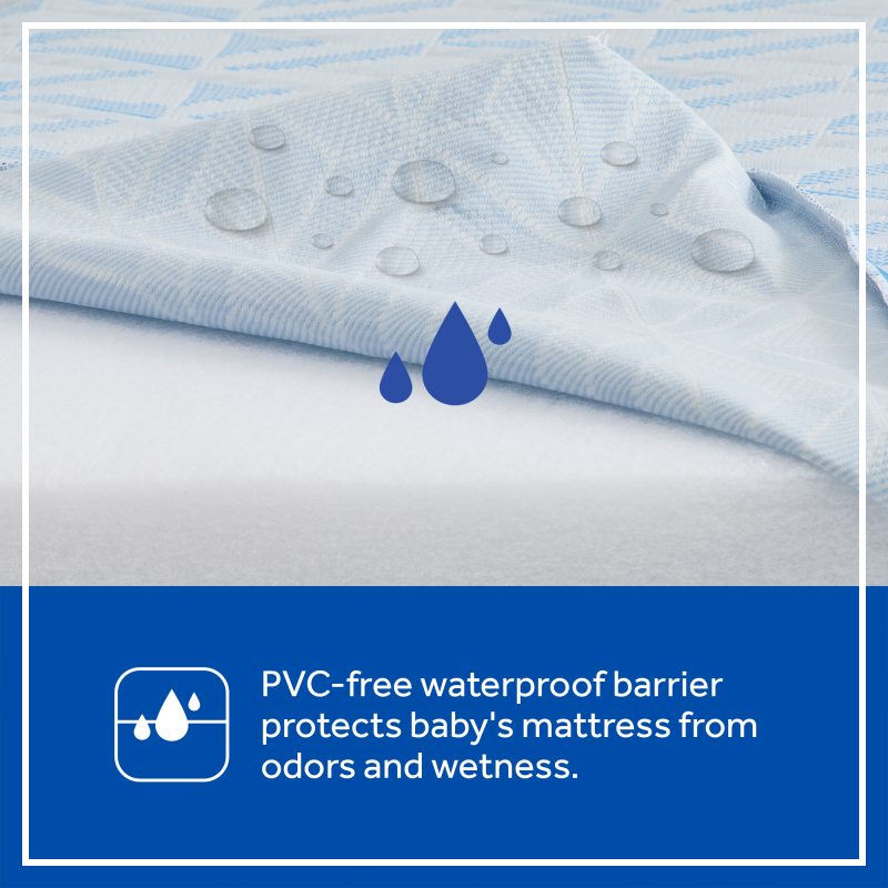 Sealy 2Cool Breathable & Cooling Crib Mattress PVC-free waterproof barrier