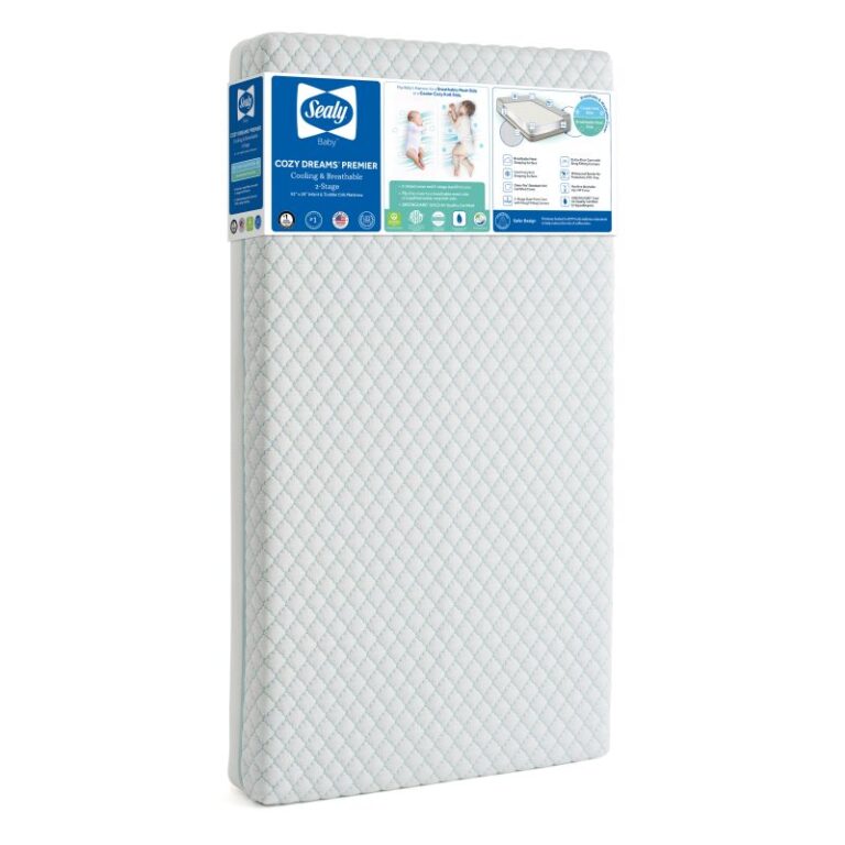 Sealy Cozy Dreams Premier 2-Stage Breathable & Cooling Crib Mattress & Toddler Mattress