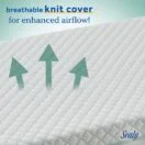 Sealy Cozy Dreams Premier Crib Mattress breathable knit cover enhanced airflow mesh side cooler sleep texture Thumbnail