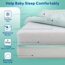 Sealy Cozy Dreams Premier Crib Mattress helps baby sleep comfortably reversible cover 2-stage firmness certifications hypoallergenic USA-made Thumbnail