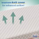Sealy Baby Cozy Dreams Premier breathable knit cover for enhanced airflow Thumbnail