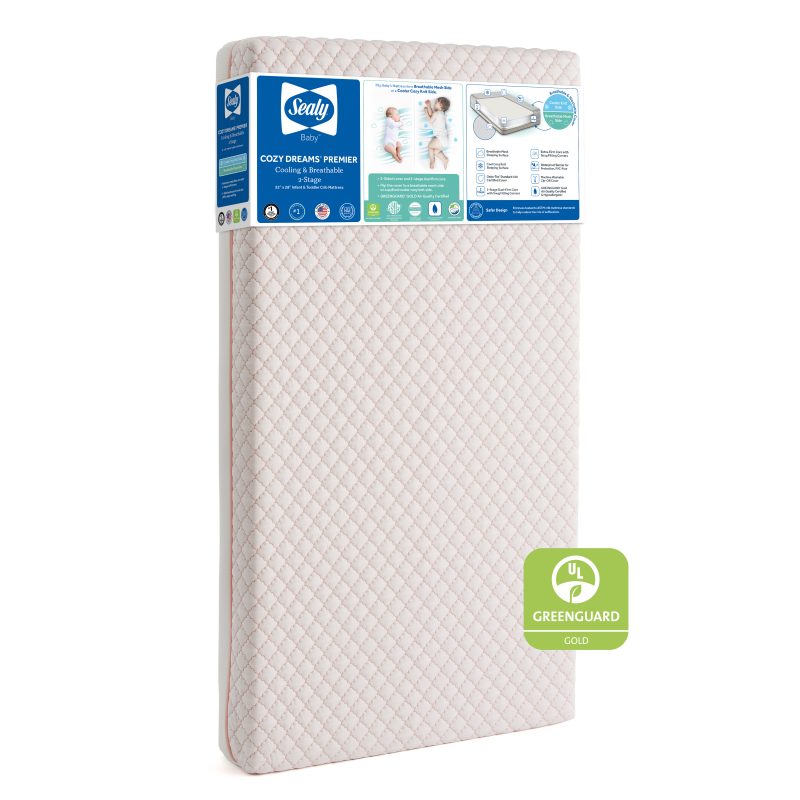 Sealy Baby Cozy Dreams Premier whitesweep GREENGUARD Gold Certified