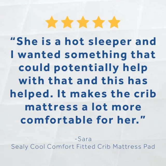 Keep your little one cool, cozy, and comfortable all night long 🌙💤 The Sealy Cool Comfort Fitted Crib Mattress Pad is breathable, waterproof, and perfectly snug—because better sleep starts with better comfort.⁠
⁠
𝗦𝗮𝘃𝗲 𝟱𝟴% 𝗼𝗻 𝘁𝗵𝗲 𝗦𝗲𝗮𝗹𝘆 𝗖𝗼𝗼𝗹 𝗖𝗼𝗺𝗳𝗼𝗿𝘁 𝗙𝗶𝘁𝘁𝗲𝗱 𝗖𝗿𝗶𝗯 𝗠𝗮𝘁𝘁𝗿𝗲𝘀𝘀 𝗣𝗮𝗱!⁠
⁠
#SealyBaby #cribmattress #cribpad #nursery #nurserymusthave #baby #toddler #newborn #mom #dad #babymusthave #safesleep #sleep #babysleep #nurserymusthaves #musthaves #nurseryessential