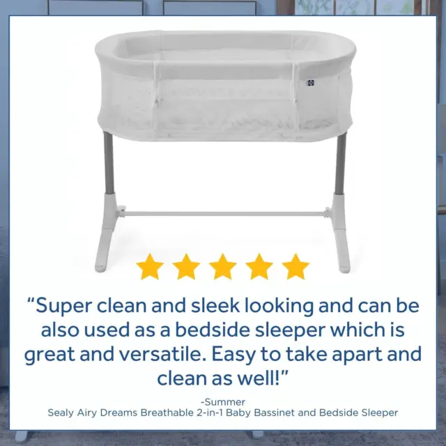 Super clean and sleek design that doubles as a bedside sleeper, talk about versatile! 😍 Perfect for parents who want style and convenience!⁠
⁠
#BabyEssentials #SealyBaby #Bassinet #BesideSleeper #BreathableBassinets #SleepSafe