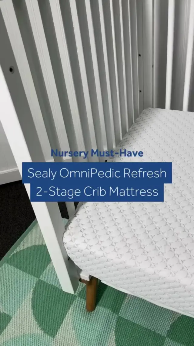Sweet dreams start here! ⁠
⁠
With a breathable knit cover, dual-firm support, and an easy-zip, machine-washable design, the Sealy OmniPedic Refresh 2-Stage Crib Mattress is a nursery essential. Designed to grow with your baby from newborn to toddler, it’s a must-have for safe, cozy sleep every night. 💤✨⁠
⁠
#SealyBaby #cribmattress #cribpad #nursery #nurserymusthave #baby #toddler #newborn #mom #dad #babymusthave