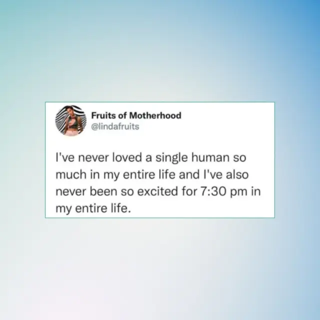 Love them to the moon and back… but 7:30 pm can’t come fast enough 🌙✨⁠
⁠
Tweet credit Lindafruits via X⁠
⁠
#SealyBaby #ParentLife #MomLife #DadLife #ParentingTruths #ParentingHumor #MomHumor #ParentGoals #FamilyMoments